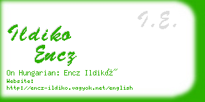 ildiko encz business card